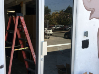anthonys glass and mirrors commercial installation store entrance window replacement