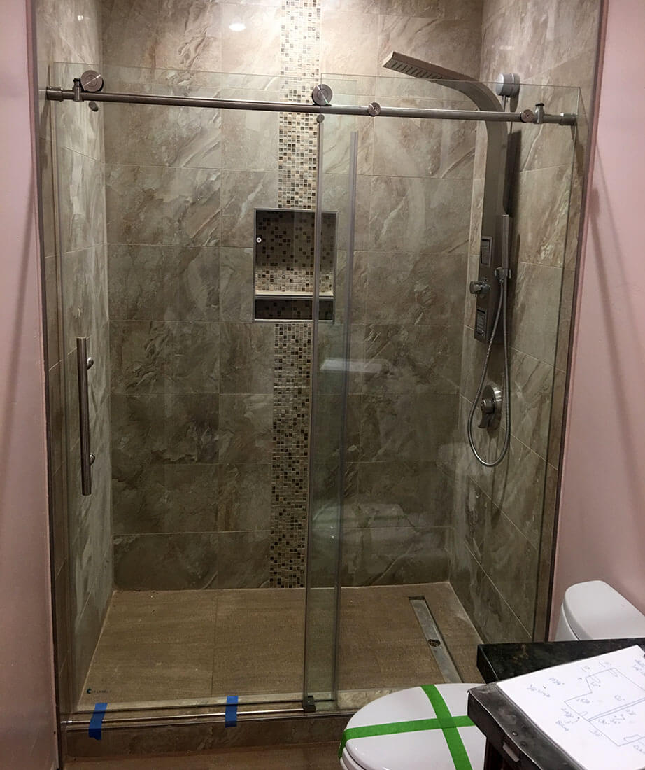 anthonys glass and mirrors residential installation shower door replacement 16
