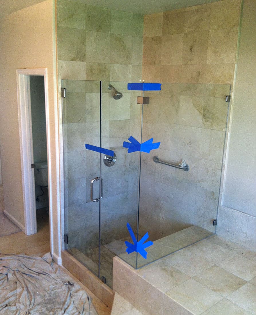 anthonys glass and mirrors residential installation shower door replacement 12