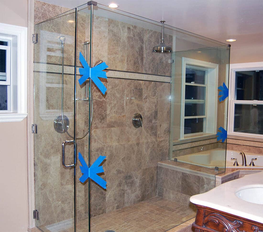 anthonys glass and mirrors residential installation shower door replacement